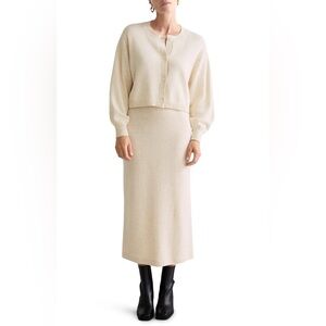 & Other Stories wool/cotton midi skirt